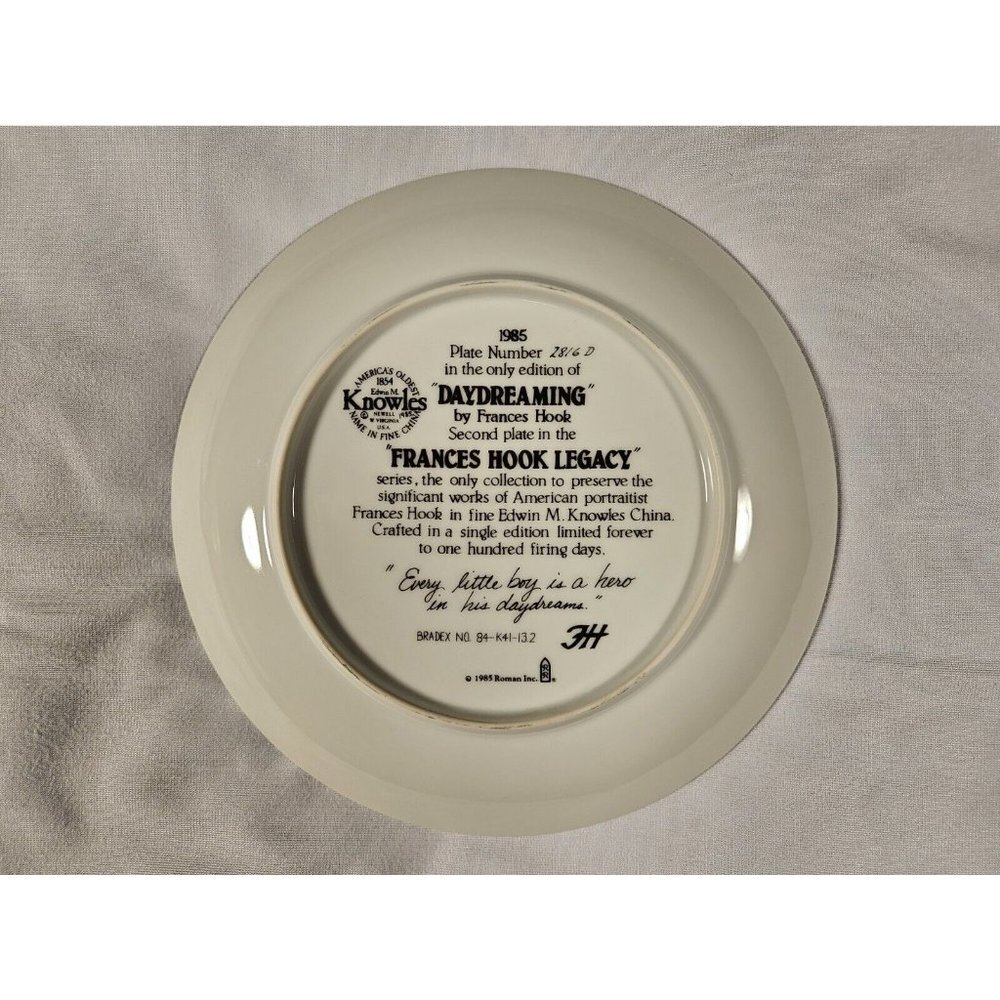 Daydreaming Plate 2 Frances Hook Legacy Series Collectors Plate- NIB (SH5U) - Picture 3 of 7